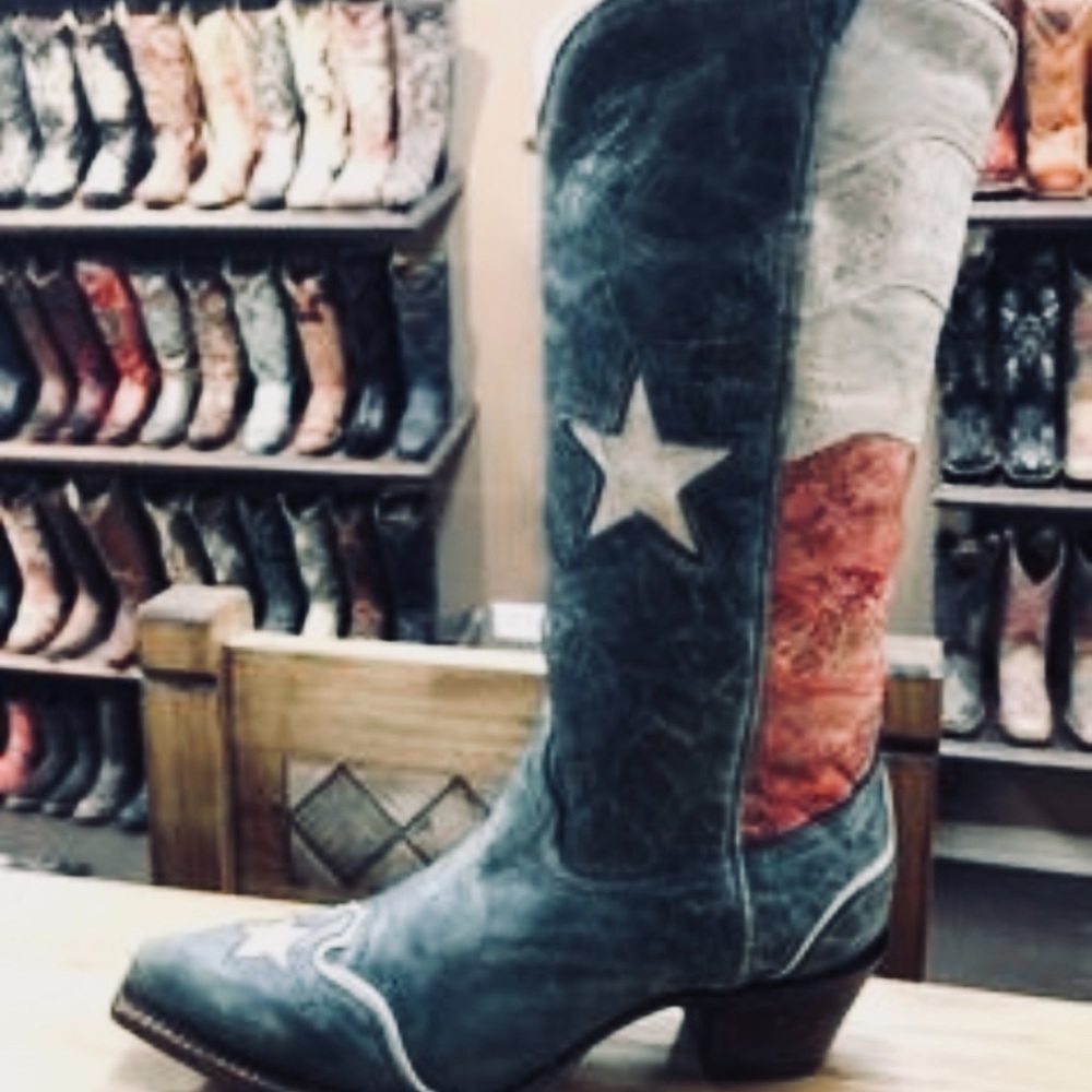 Hot 🔥 item NWT New Corral Vintage Texas Flag Boots STK A2518